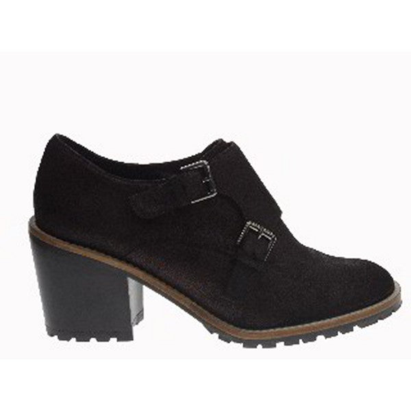 The Audley 17724 Black Mid Heel Booties feature a sleek and sophisticated design, crafted from premium black leather that showcases a refined finish. The booties have a classic round toe shape, complemented by a stylish decorative buckle detail that adds a touch of elegance. Standing at a comfortable 5cm heel height, they provide a subtle lift while ensuring ease of movement. The interior is lined with soft leather, enhancing comfort for all-day wear, and the durable synthetic sole offers reliable traction.
