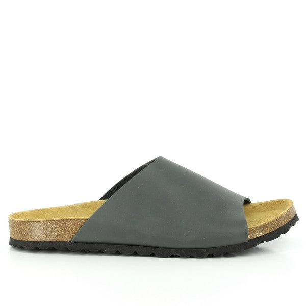 The image showcases Plakton's 103036 Grey Women's Slides, epitomizing modern elegance and comfort. Crafted with attention to detail, these slides feature a sleek grey design that complements any outfit. The subtle heel platform adds sophistication, while the round toe shape ensures all-day comfort. Step into style with Plakton's Sandals and elevate your look effortlessly.