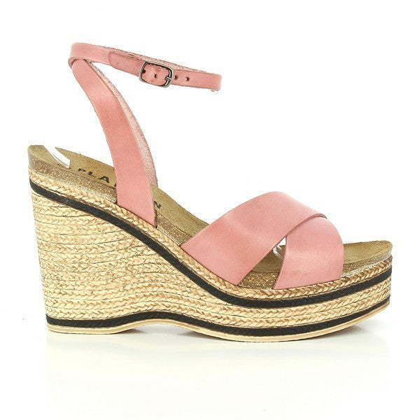 Step into feminine elegance with Plakton's 783103 Pink Slingback Espadrille Wedges. Featuring high-quality leather cross straps and an ankle strap with a small buckle, these women's wedges ensure a secure fit. The 2-9 cm wedge platform adds height and comfort. Crafted in Spain for exceptional quality.