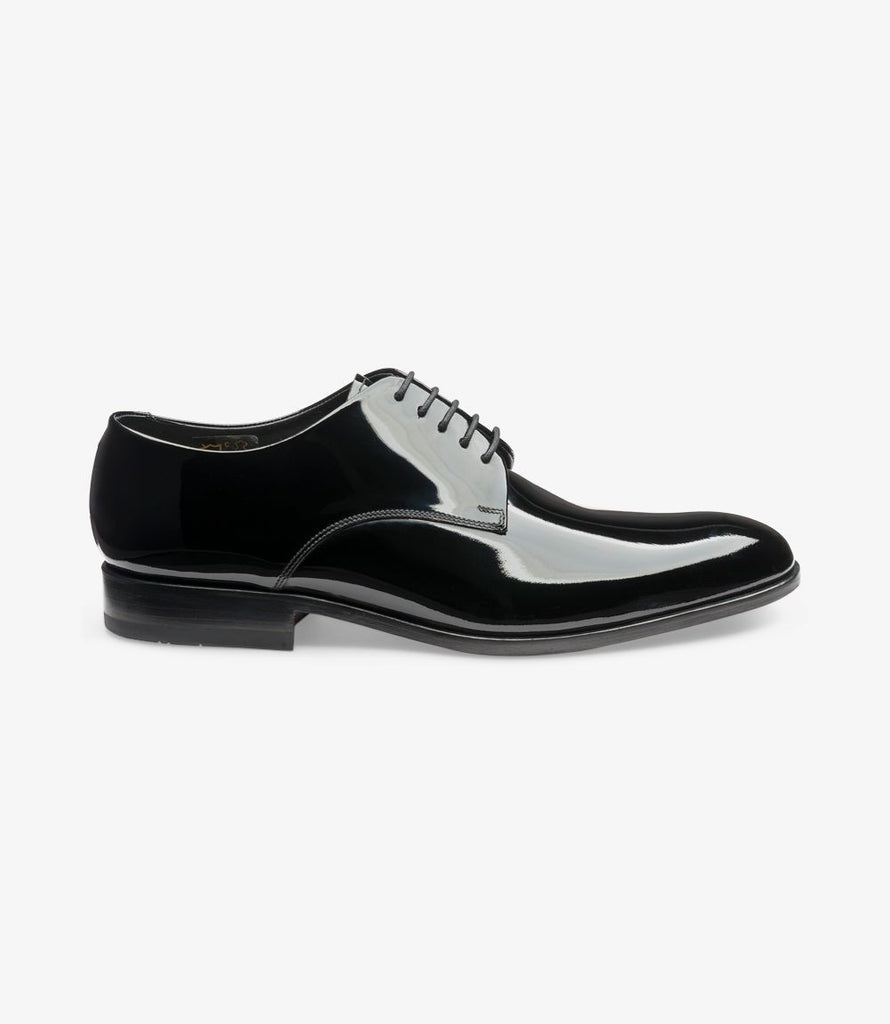 LOAKE BOW BLACK DERBY LEATHER SOLE F-MEDIUM