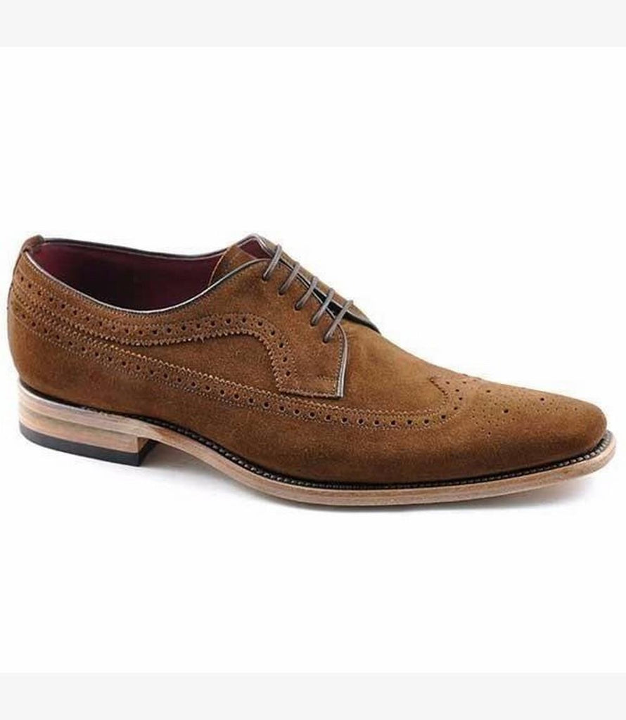 LOAKE CLINT-DIS BROWN DERBY BROGUE LEATHER SOLE F-MEDIUM