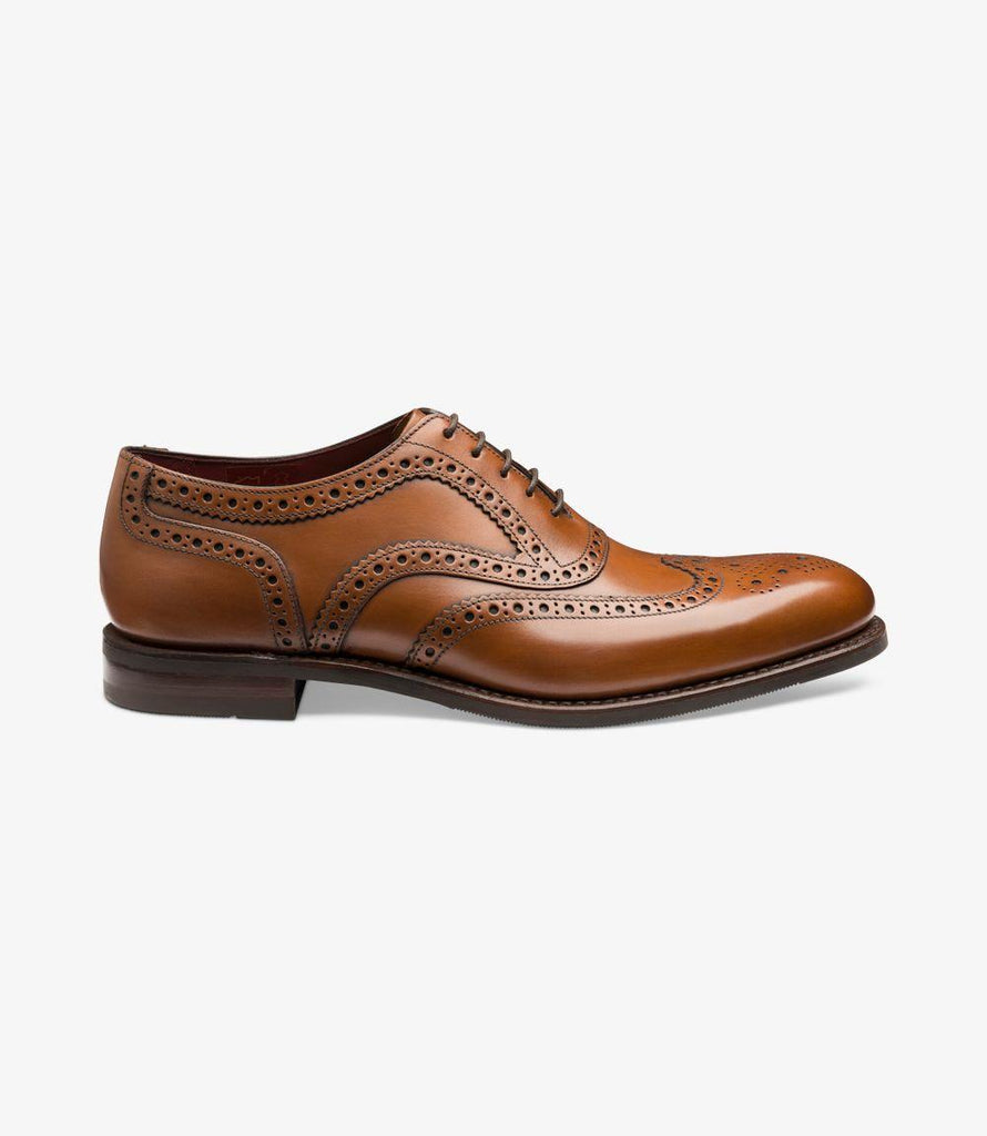 LOAKE KERRIDGE CEDAR OXFORD BROGUE RUBBER SOLE F-MEDIUM