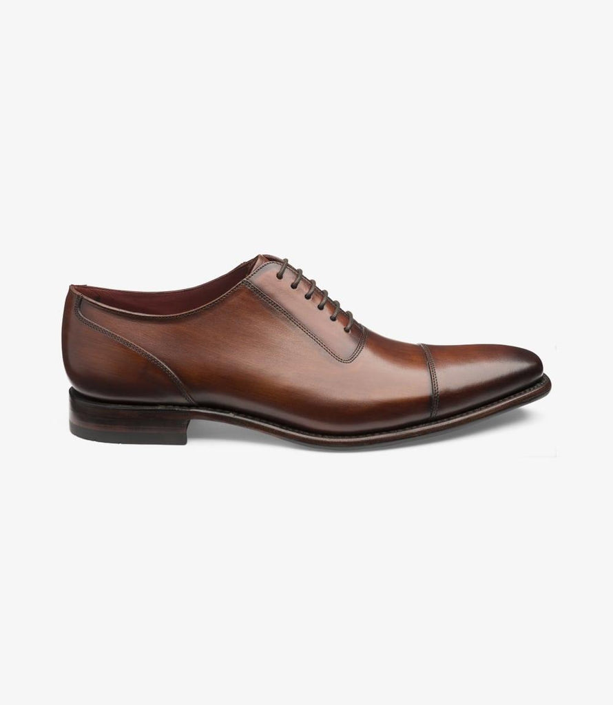 LOAKE LARCH CHESTNUT OXFORD TOE CAP RUBBER SOLE F-MEDIUM