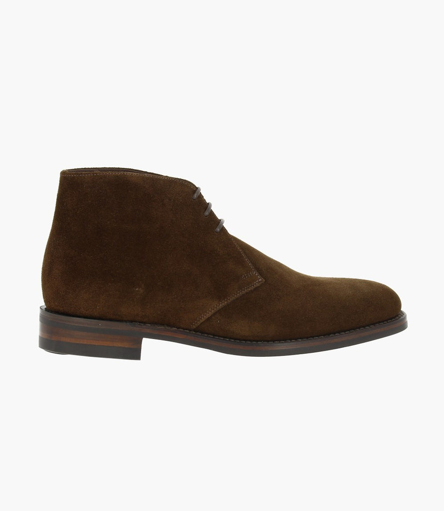 LOAKE PIMLICO BROWN SUEDE BOOT RUBBER SOLE F-MEDIUM