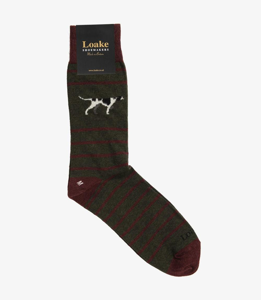 LOAKE POINTER GREEN SOCKS