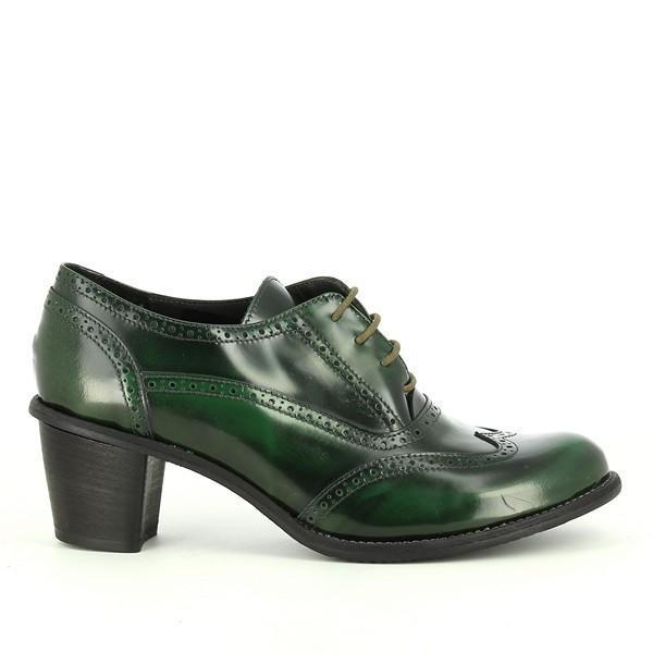 Green leather sale shoes womens