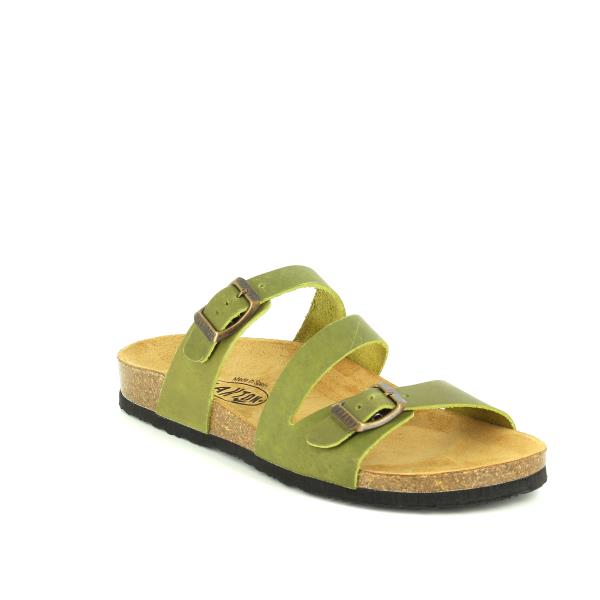 This image showcases the inner comfort of Plakton's 101210 Khaki-716 Multi-Strap Sandals. The natural leather lining, meticulously stitched, ensures a luxurious feel and breathability. An anatomically shaped footbed promises superior support, while the anti-bacterial properties maintain freshness. Crafted with precision in Spain, this internal view exemplifies the quality craftsmanship and attention to detail.