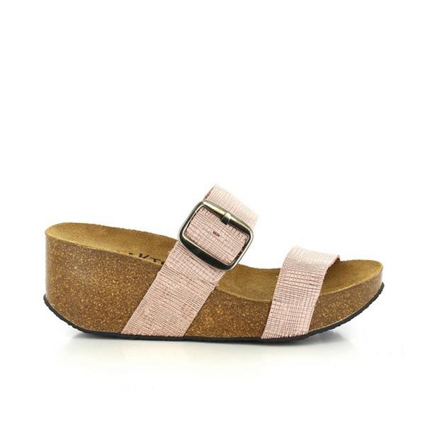 Radiate femininity with Plakton's Light Pink Wedges. The soft pink hue adds a touch of elegance to your ensemble, perfect for any occasion.