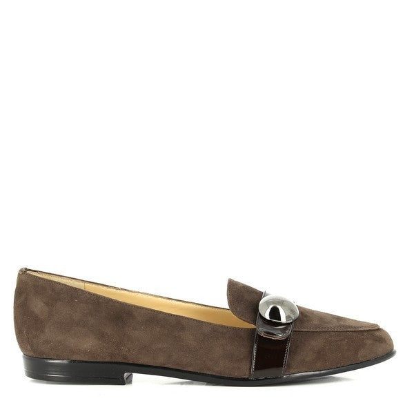 The Amalfi Onelio Chocolate Brown Loafers are showcased from multiple perspectives to highlight their sophisticated design. The side view displays the rich chocolate brown leather upper and sleek loafer silhouette. The angle view captures the subtle 1.5cm heel-platform and the elegant lines of the shoe. The back view emphasizes the clean finish and the high-quality craftsmanship. The inside view reveals the soft leather lining, underscoring the comfort and luxurious feel of these stylish loafers.