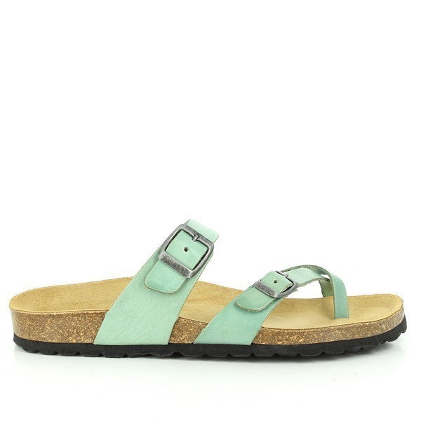 Get a glimpse of the internal side of Plakton's 101032 Light Green Sandals, showcasing the plush leather lining that ensures comfort with every step. Crafted in Spain with meticulous attention to detail, these sandals promise both style and support for the modern woman.