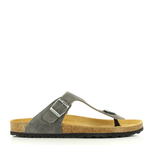 In this captivating photo, the Plakton 105081 Grey Thong Sandals steal the spotlight. Crafted in Spain, their Nubuck leather upper and classic thong style exude effortless elegance. The contoured cork footbed promises unparalleled comfort, while the adjustable strap ensures a customized fit. Elevate your summer style with Plakton's timeless sandals.